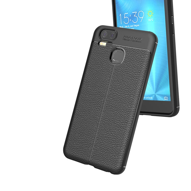 For Asus Zenfone 3 Zoom (ZE553KL) Litchi Texture Soft TPU Anti-skip Protective Cover Back Case
