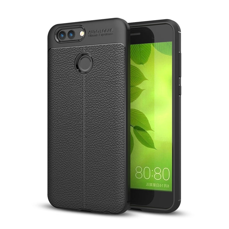 For Huawei  nova 2 Litchi Texture Soft TPU Anti-skip Protective Cover Back Case
