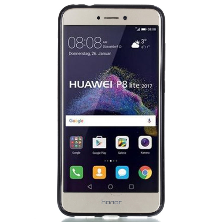 For Huawei  P8 Lite (2017) Gold Foil TPU Protective Back Cover Case