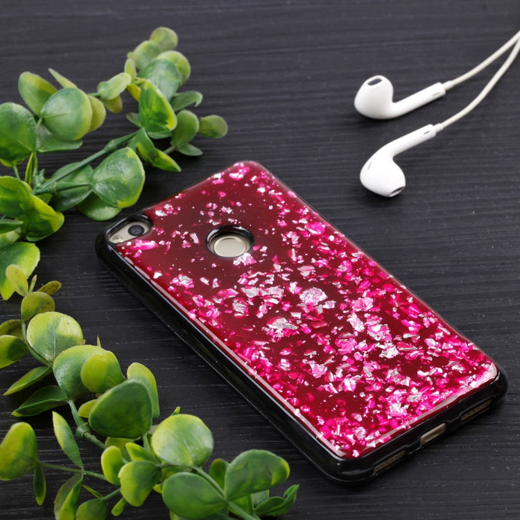 For Huawei  P8 Lite (2017) Gold Foil TPU Protective Back Cover Case