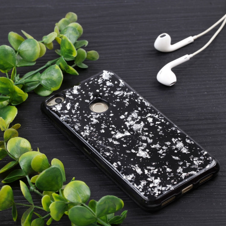 For Huawei  P8 Lite (2017) Gold Foil TPU Protective Back Cover Case