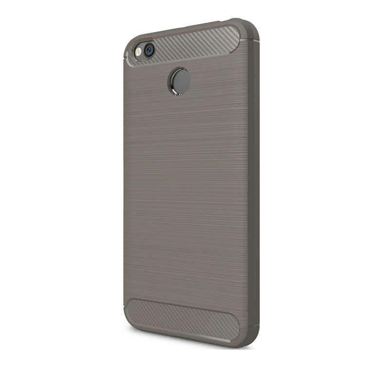 For Xiaomi  Redmi 4X  Brushed Carbon Fiber Texture Shockproof TPU Protective Cover Case