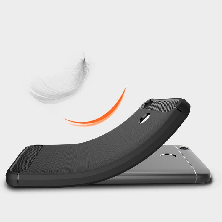 For Xiaomi  Redmi 4X  Brushed Carbon Fiber Texture Shockproof TPU Protective Cover Case