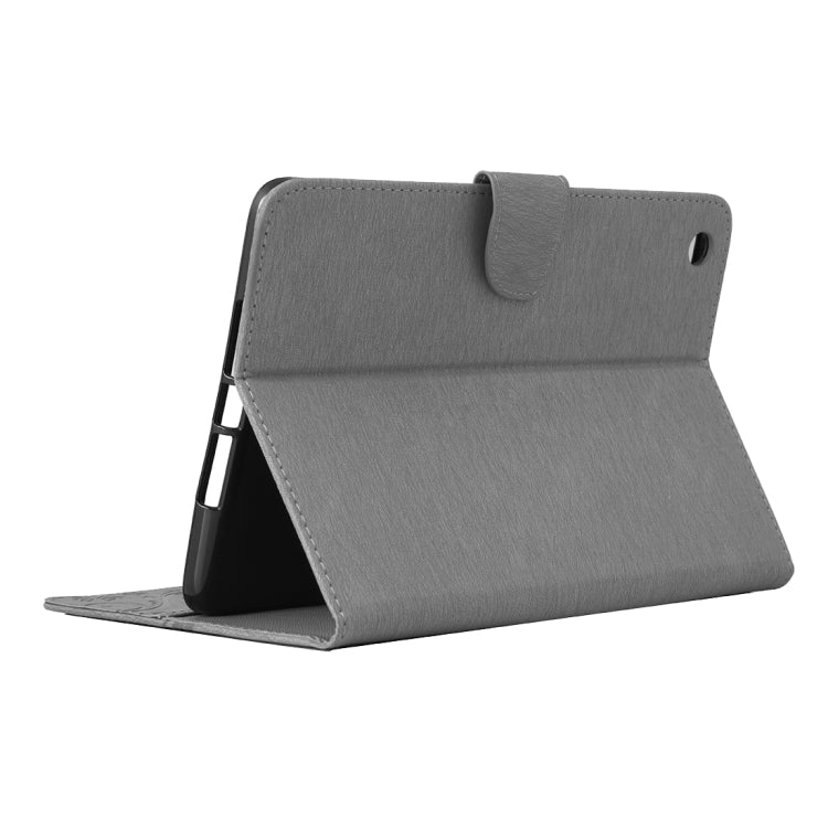 For iPad mini 3 Pressed Flowers Butterfly Pattern Horizontal Flip PU Leather Case with Magnetic Buckle & Holder & Card Slots & Wallet