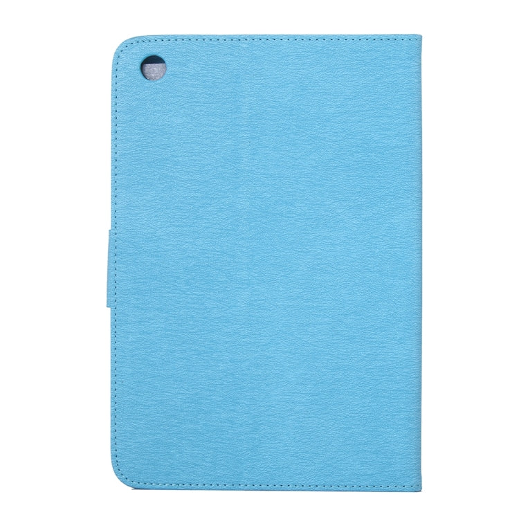 For iPad mini 3 Pressed Flowers Butterfly Pattern Horizontal Flip PU Leather Case with Magnetic Buckle & Holder & Card Slots & Wallet