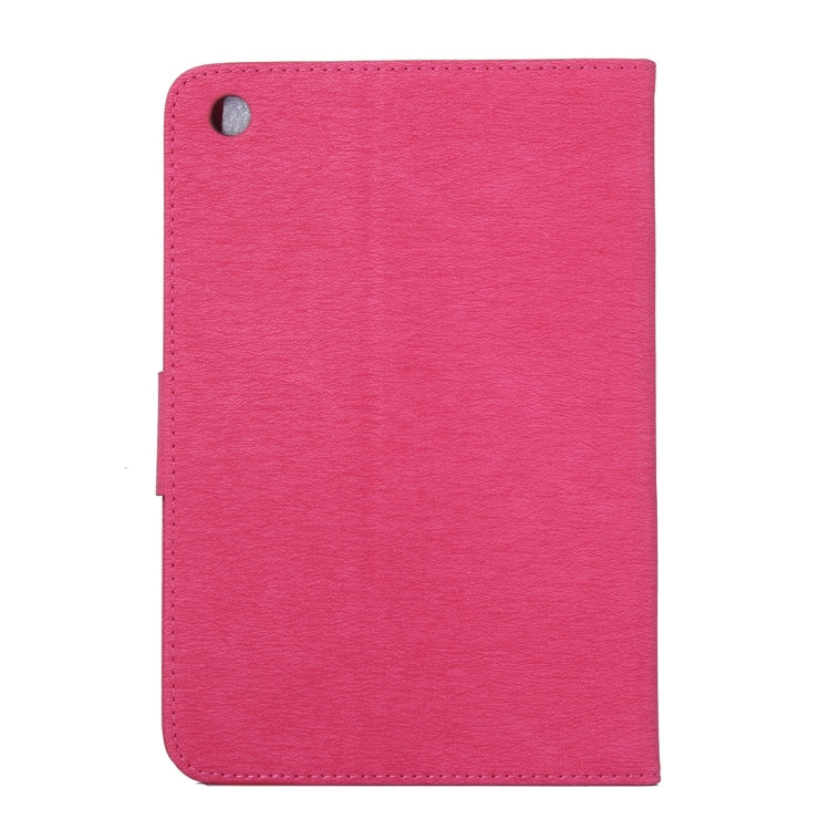 For iPad mini 3 Pressed Flowers Butterfly Pattern Horizontal Flip PU Leather Case with Magnetic Buckle & Holder & Card Slots & Wallet