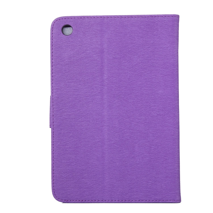 For iPad mini 3 Pressed Flowers Butterfly Pattern Horizontal Flip PU Leather Case with Magnetic Buckle & Holder & Card Slots & Wallet