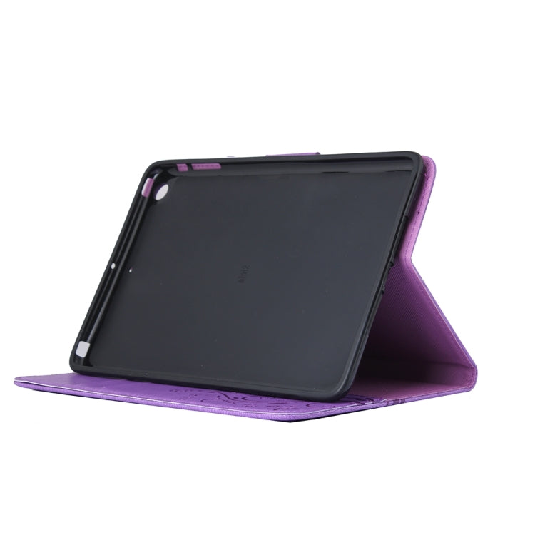 For iPad mini 3 Pressed Flowers Butterfly Pattern Horizontal Flip PU Leather Case with Magnetic Buckle & Holder & Card Slots & Wallet