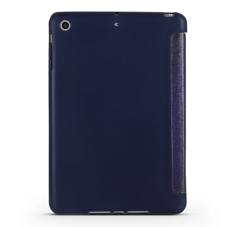 Blue Tree Pattern Horizontal Flip PU Leather Case for iPad mini 3 / 2 / 1, with Three-folding Holder & Honeycomb TPU Cover
