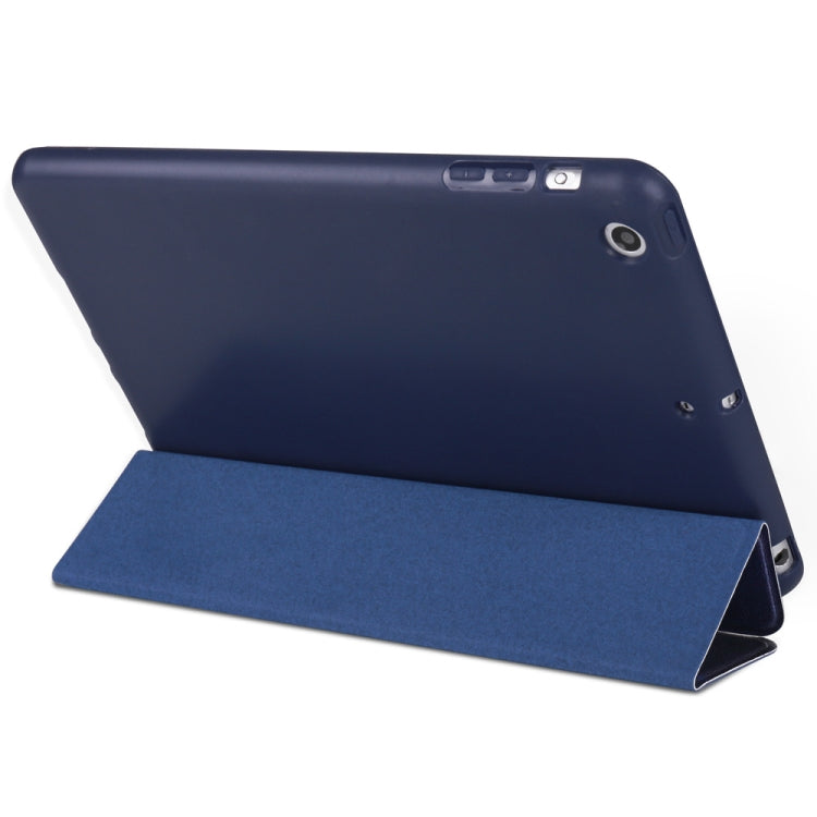 Blue Tree Pattern Horizontal Flip PU Leather Case for iPad mini 3 / 2 / 1, with Three-folding Holder & Honeycomb TPU Cover