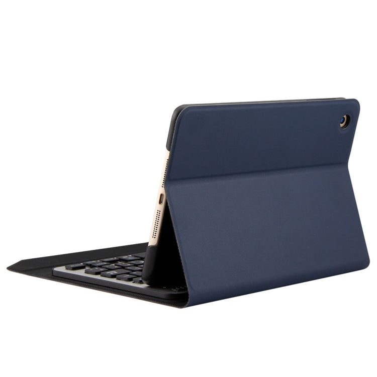 For iPad mini 3 / mini 2 / mini Detachable Aluminum Alloy Bluetooth Keyboard + Lambskin Texture Leather Tablet Case with Holder