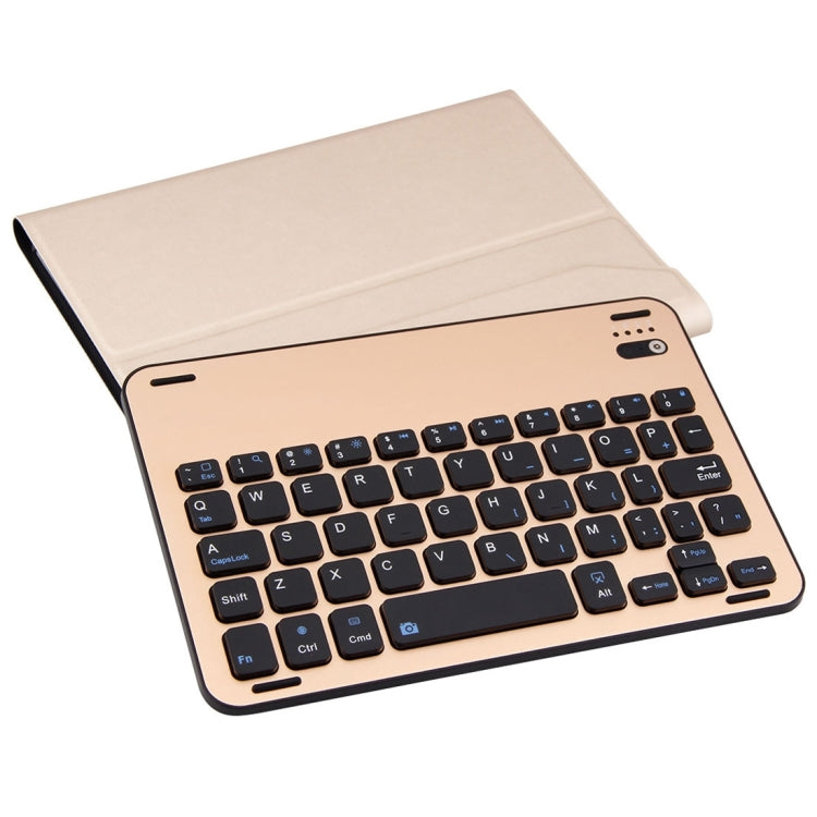 For iPad mini 3 / mini 2 / mini Detachable Aluminum Alloy Bluetooth Keyboard + Lambskin Texture Leather Tablet Case with Holder