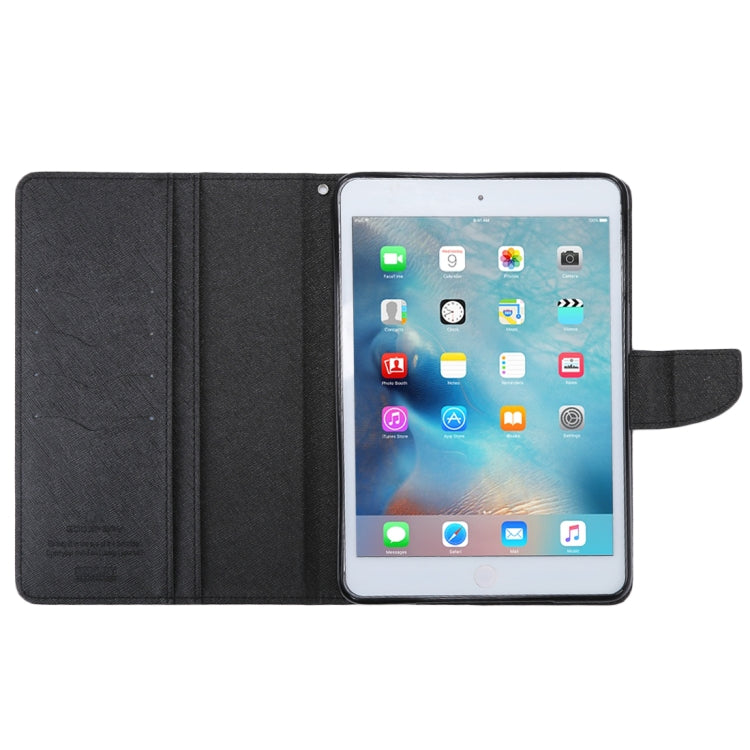 GOOSPERY FANCY DIARY for iPad mini 3 / 2 Cross Texture Leather Case with Card Slot & Holder & Wallet