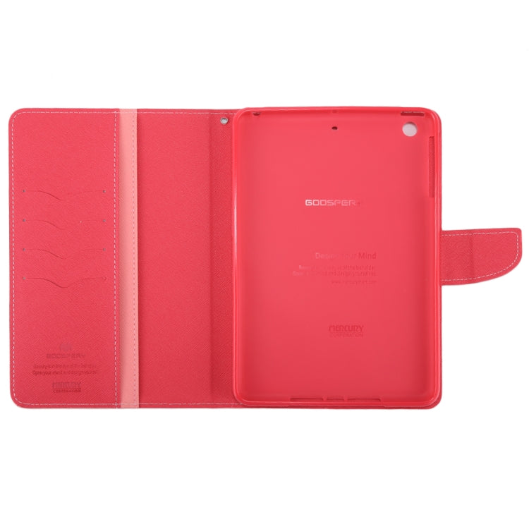 GOOSPERY FANCY DIARY for iPad mini 3 / 2 Cross Texture Leather Case with Card Slot & Holder & Wallet