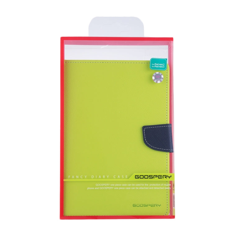 GOOSPERY FANCY DIARY for iPad mini 3 / 2 Cross Texture Leather Case with Card Slot & Holder & Wallet