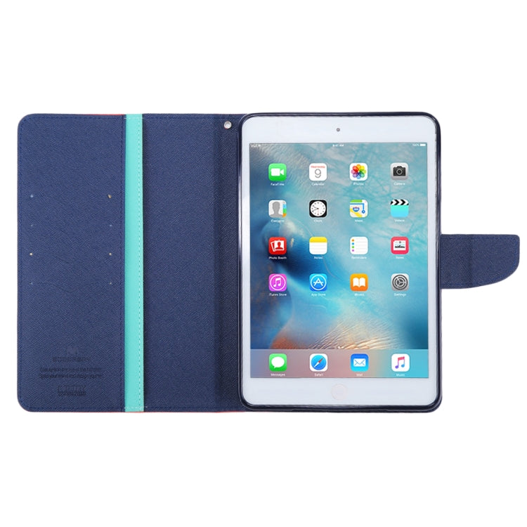 GOOSPERY FANCY DIARY for iPad mini 3 / 2 Cross Texture Leather Case with Card Slot & Holder & Wallet