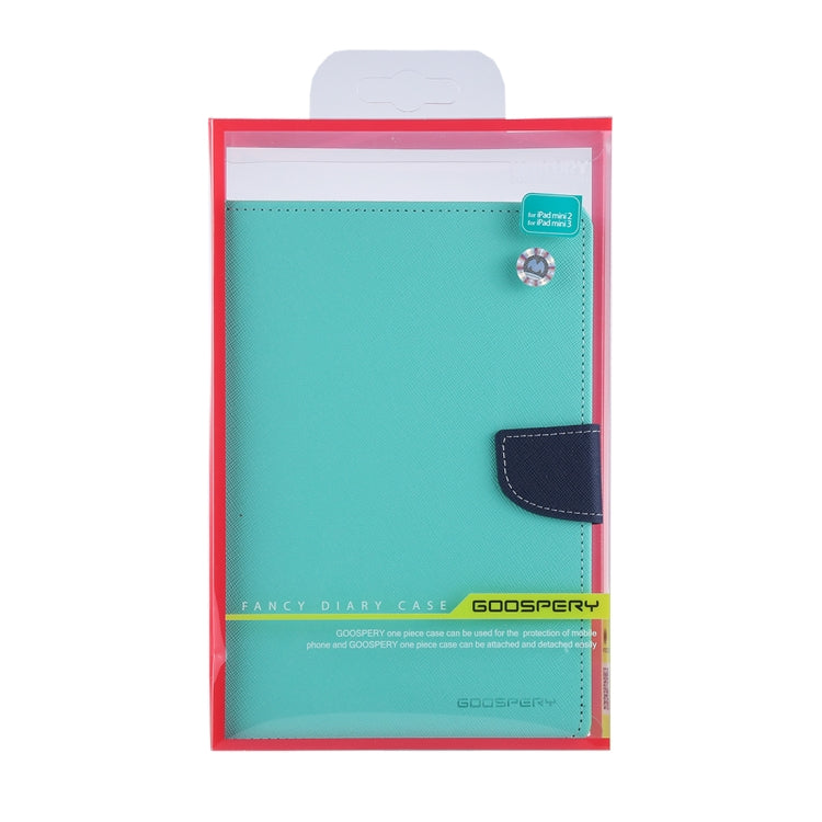 GOOSPERY FANCY DIARY for iPad mini 3 / 2 Cross Texture Leather Case with Card Slot & Holder & Wallet