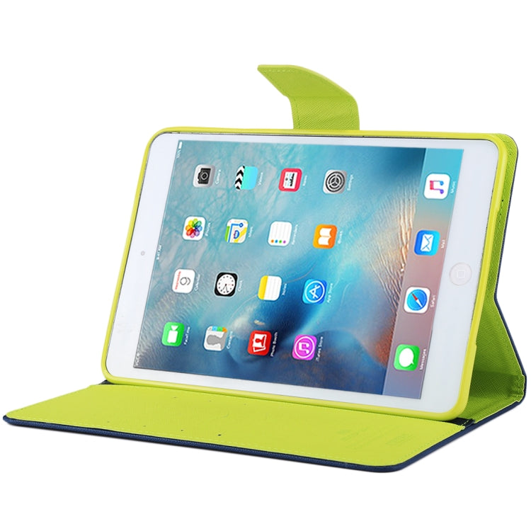 GOOSPERY FANCY DIARY for iPad mini 3 / 2 Cross Texture Leather Case with Card Slot & Holder & Wallet