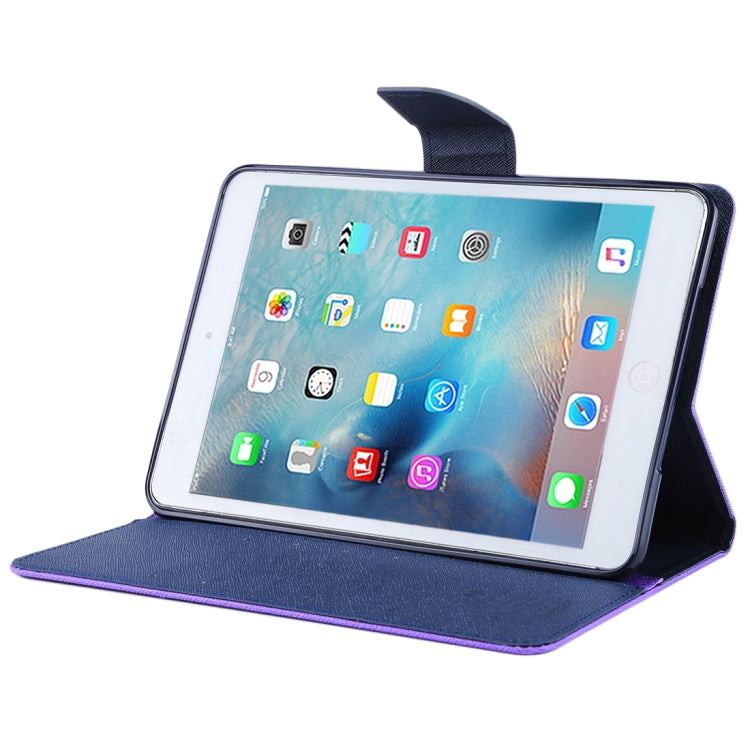 GOOSPERY FANCY DIARY for iPad mini 3 / 2 Cross Texture Leather Case with Card Slot & Holder & Wallet