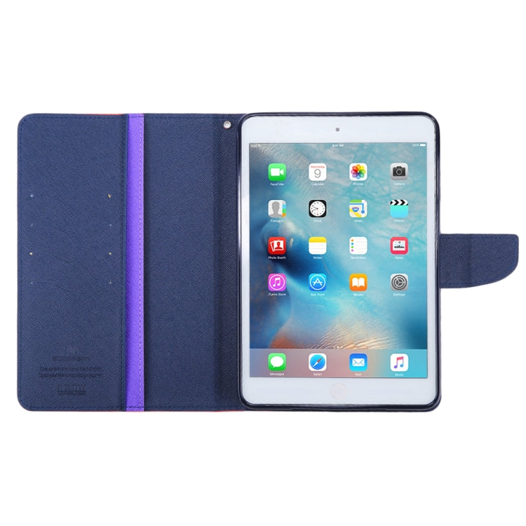GOOSPERY FANCY DIARY for iPad mini 3 / 2 Cross Texture Leather Case with Card Slot & Holder & Wallet