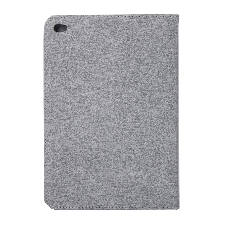 For iPad mini 4 Pressed Flowers Butterfly Pattern Horizontal Flip PU Leather Case with Magnetic Buckle & Holder & Card Slots & Wallet