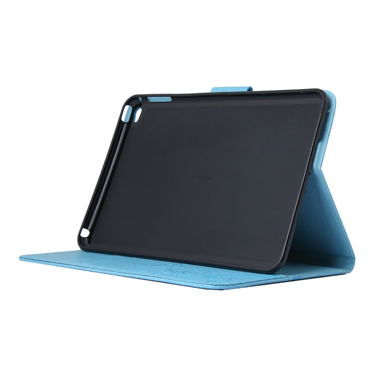 For iPad mini 4 Pressed Flowers Butterfly Pattern Horizontal Flip PU Leather Case with Magnetic Buckle & Holder & Card Slots & Wallet