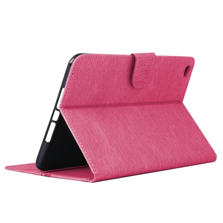 For iPad mini 4 Pressed Flowers Butterfly Pattern Horizontal Flip PU Leather Case with Magnetic Buckle & Holder & Card Slots & Wallet