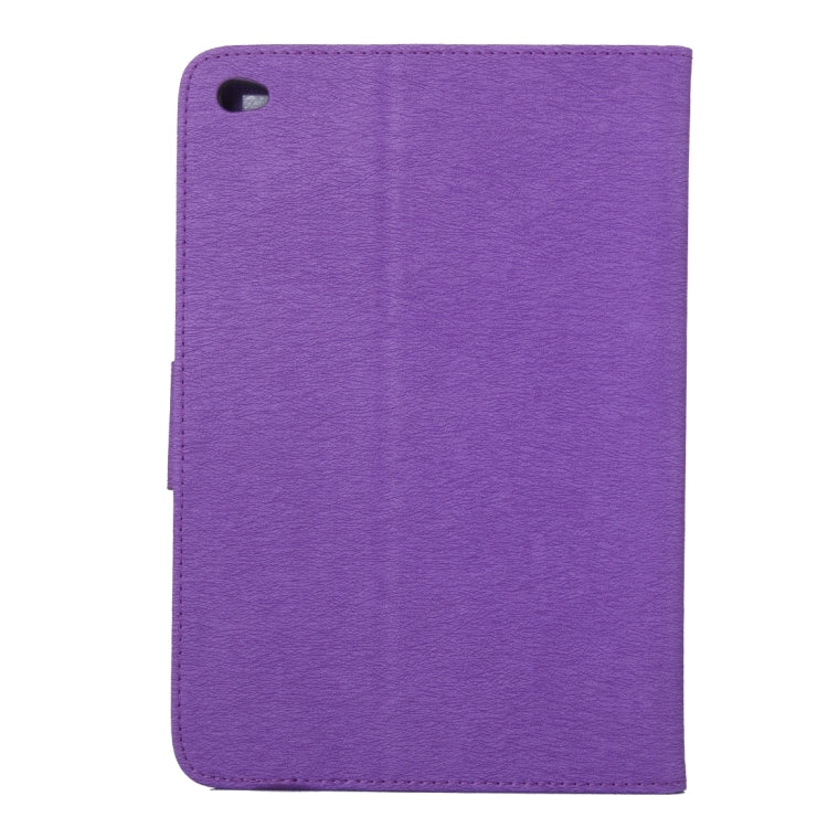 For iPad mini 4 Pressed Flowers Butterfly Pattern Horizontal Flip PU Leather Case with Magnetic Buckle & Holder & Card Slots & Wallet