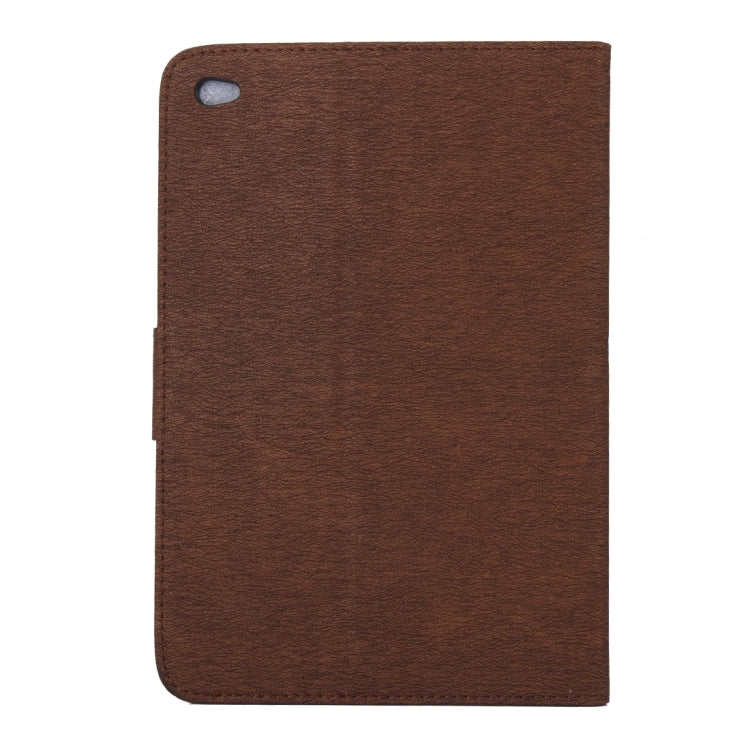 For iPad mini 4 Pressed Flowers Butterfly Pattern Horizontal Flip PU Leather Case with Magnetic Buckle & Holder & Card Slots & Wallet