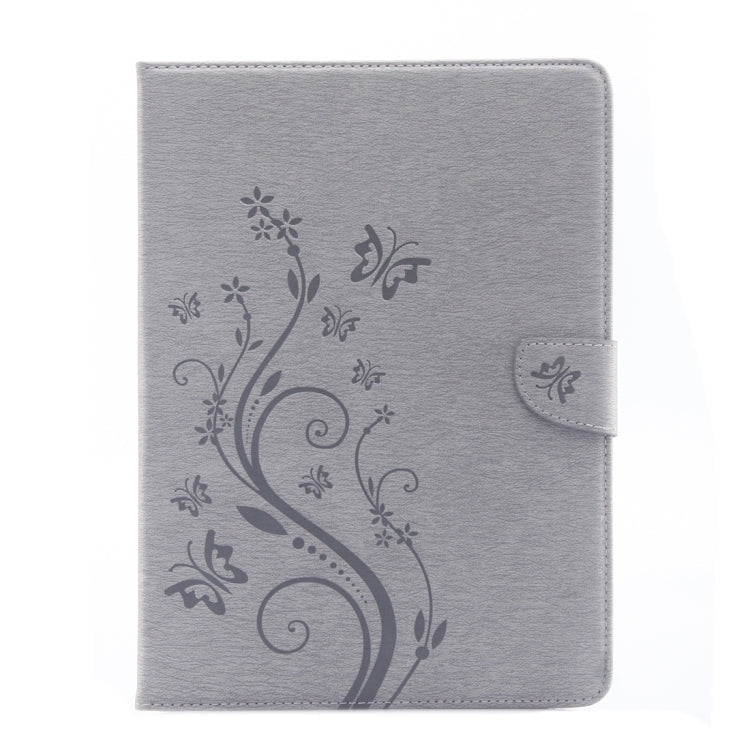 For iPad Pro 9.7inch Pressed Flowers Butterfly Pattern Horizontal Flip PU Leather Case with Magnetic Buckle & Holder & Card Slots & Wallet