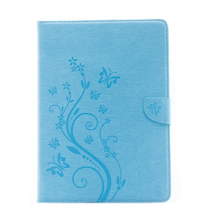 For iPad Pro 9.7inch Pressed Flowers Butterfly Pattern Horizontal Flip PU Leather Case with Magnetic Buckle & Holder & Card Slots & Wallet