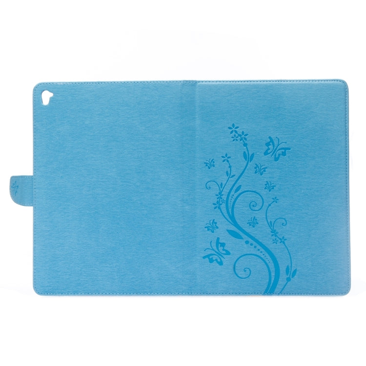 For iPad Pro 9.7inch Pressed Flowers Butterfly Pattern Horizontal Flip PU Leather Case with Magnetic Buckle & Holder & Card Slots & Wallet
