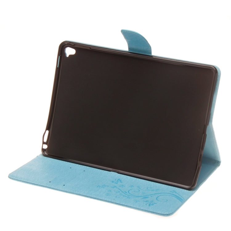 For iPad Pro 9.7inch Pressed Flowers Butterfly Pattern Horizontal Flip PU Leather Case with Magnetic Buckle & Holder & Card Slots & Wallet