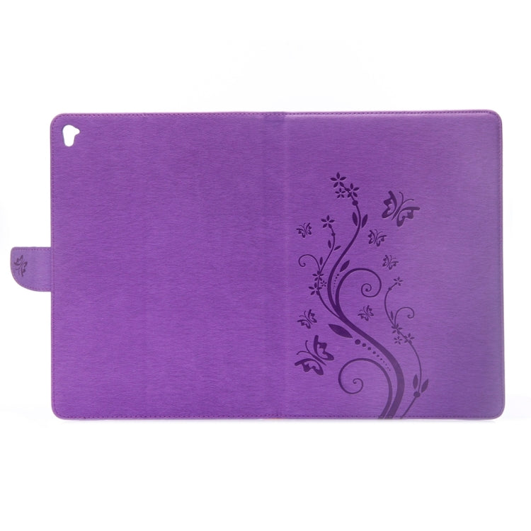 For iPad Pro 9.7inch Pressed Flowers Butterfly Pattern Horizontal Flip PU Leather Case with Magnetic Buckle & Holder & Card Slots & Wallet