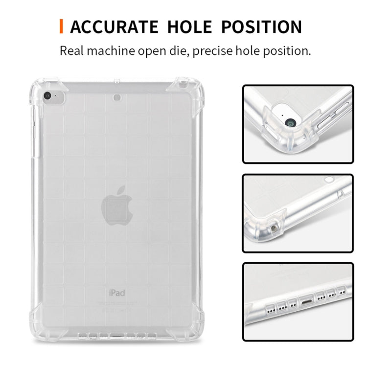 Frosted TPU Full Edge Thicken Corners Shockproof Soft Protective Case for iPad Mini 4 / 3 / 2 /1(Transparent)