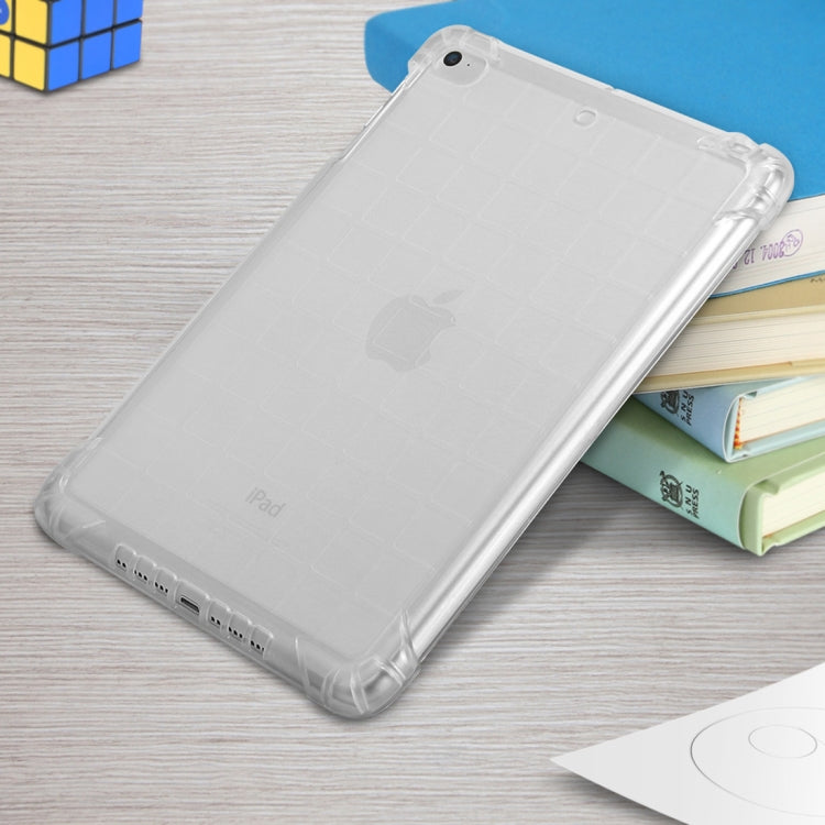 Frosted TPU Full Edge Thicken Corners Shockproof Soft Protective Case for iPad Mini 4 / 3 / 2 /1(Transparent)