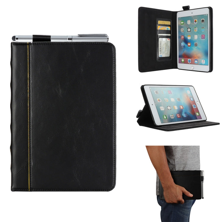 Bible Style Business Horizontal Flip Leather Case for iPad