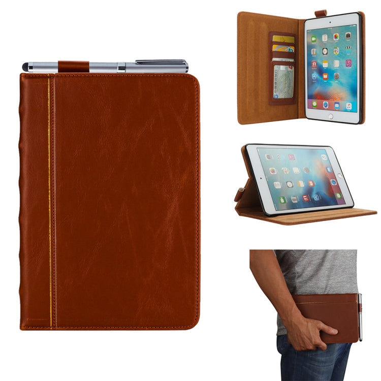 Bible Style Business Horizontal Flip Leather Case for iPad