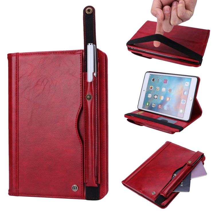 Horizontal Flip Leather Case for iPad mini 4/3/2/1,  with Double Card Slots & Pen Slots & Holder & Wallet & Photo Frame