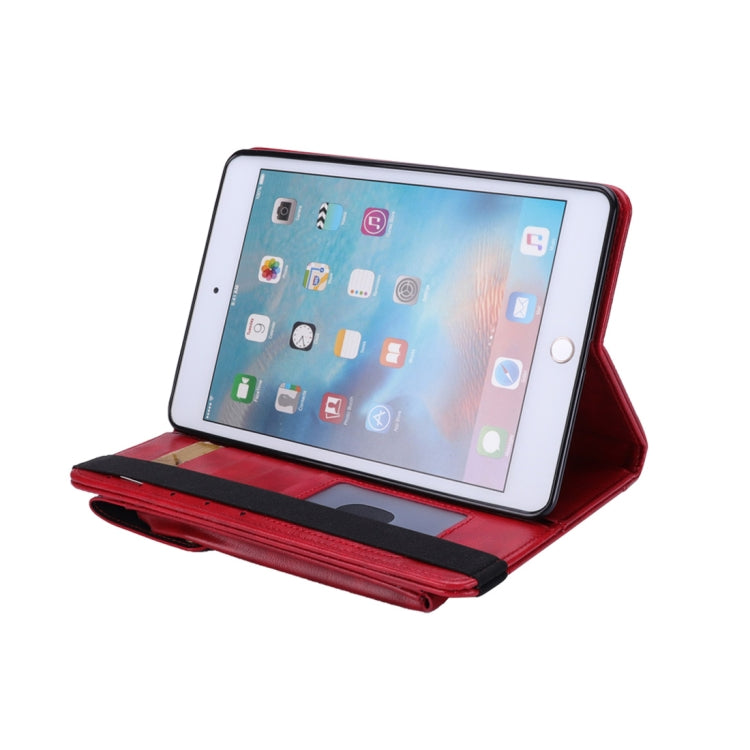 Horizontal Flip Leather Case for iPad mini 4/3/2/1,  with Double Card Slots & Pen Slots & Holder & Wallet & Photo Frame