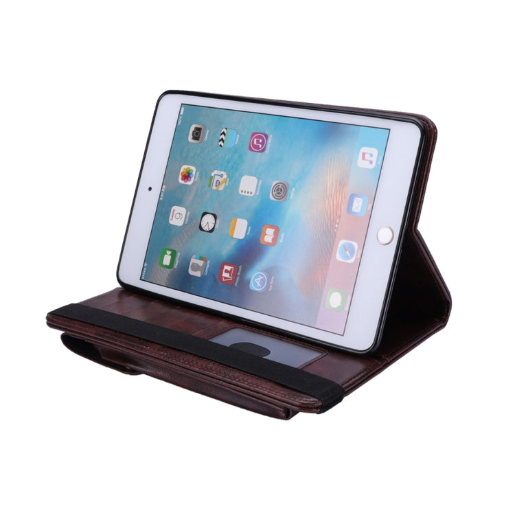 Horizontal Flip Leather Case for iPad mini 4/3/2/1,  with Double Card Slots & Pen Slots & Holder & Wallet & Photo Frame