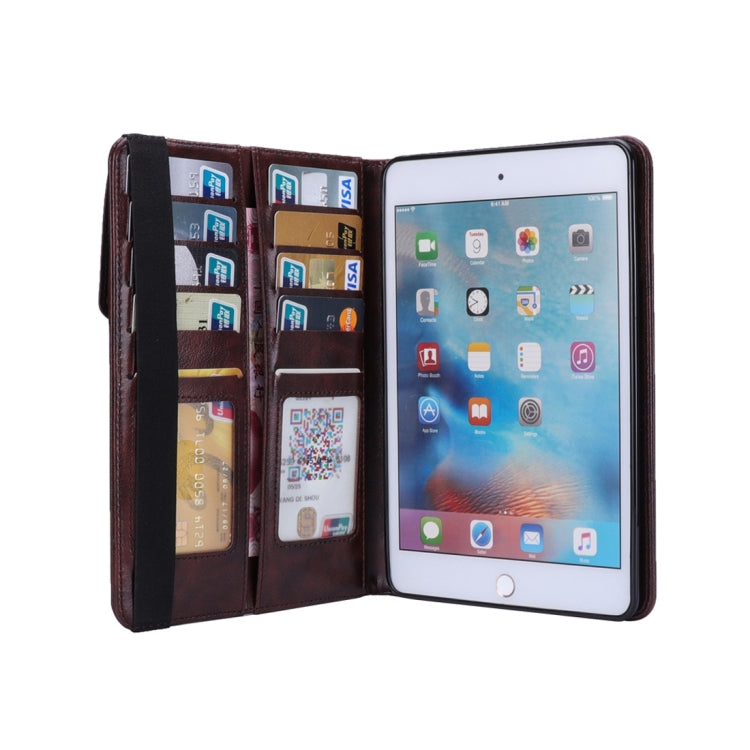 Horizontal Flip Leather Case for iPad mini 4/3/2/1,  with Double Card Slots & Pen Slots & Holder & Wallet & Photo Frame