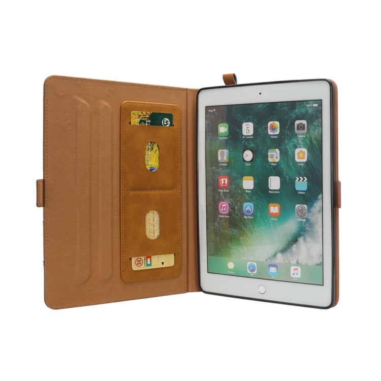 Horizontal Flip Double Holder Leather Case for iPad mini 4 & 3 & 2 & 1, with Card Slots & Photo Frame & Pen Slot