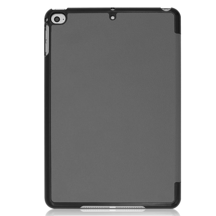 Custer Texture Horizontal Flip Smart PU Leather Case for iPad Mini 4 / Mini 5, with Sleep / Wake-up Function & Three-folding Holder