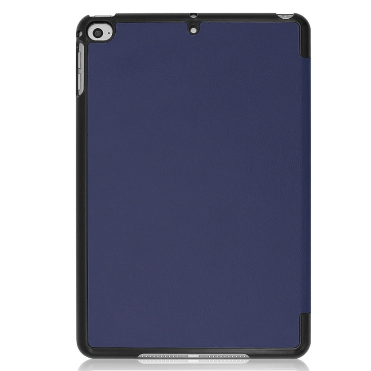Custer Texture Horizontal Flip Smart PU Leather Case for iPad Mini 4 / Mini 5, with Sleep / Wake-up Function & Three-folding Holder