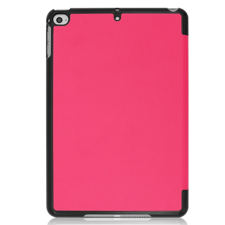 Custer Texture Horizontal Flip Smart PU Leather Case for iPad Mini 4 / Mini 5, with Sleep / Wake-up Function & Three-folding Holder