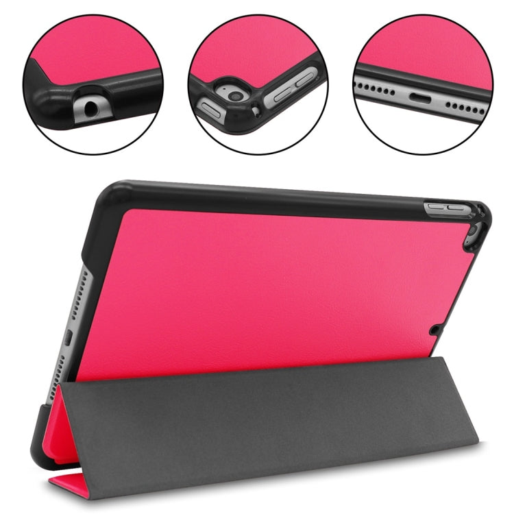 Custer Texture Horizontal Flip Smart PU Leather Case for iPad Mini 4 / Mini 5, with Sleep / Wake-up Function & Three-folding Holder