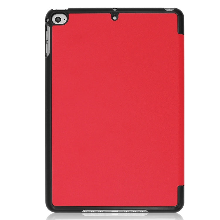 Custer Texture Horizontal Flip Smart PU Leather Case for iPad Mini 4 / Mini 5, with Sleep / Wake-up Function & Three-folding Holder