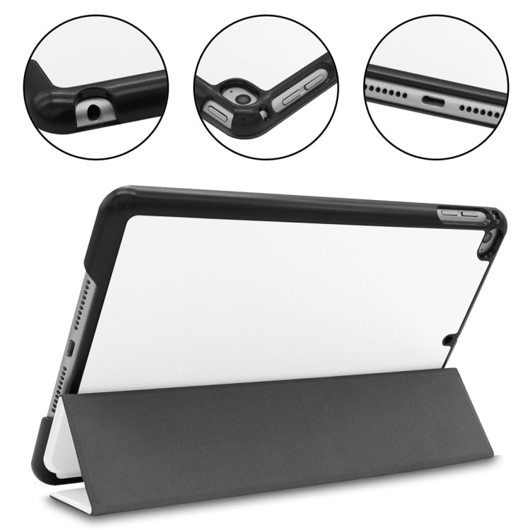 Custer Texture Horizontal Flip Smart PU Leather Case for iPad Mini 4 / Mini 5, with Sleep / Wake-up Function & Three-folding Holder