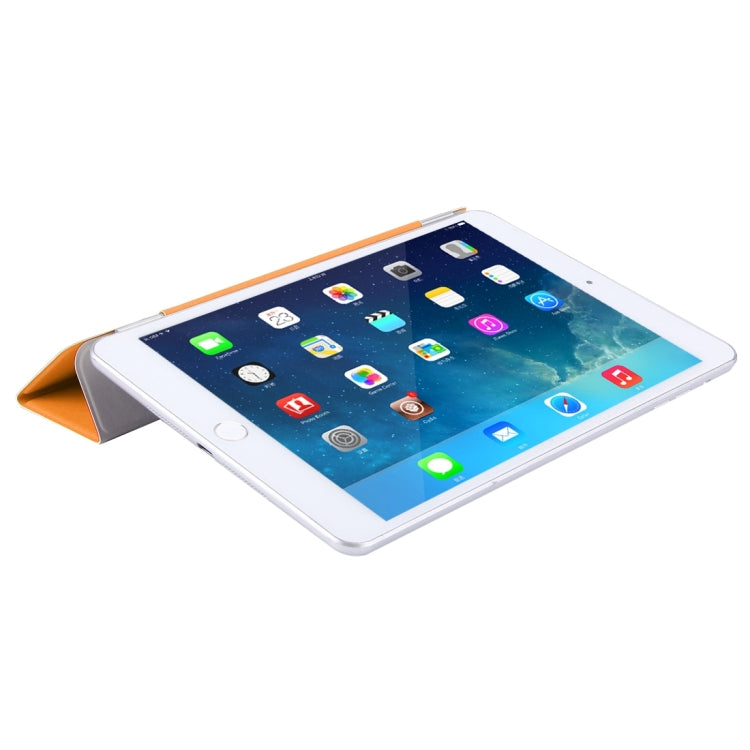 For iPad mini 4 Single Side Polyurethane Smart Cover with 3-Folding Holder